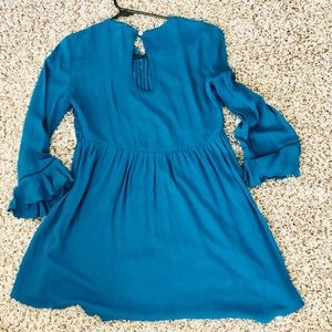 Vibrant breezy summer blue top